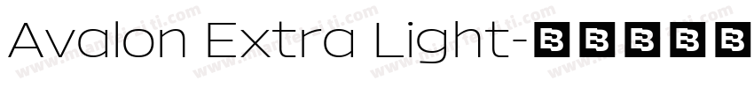 Avalon Extra Light字体转换